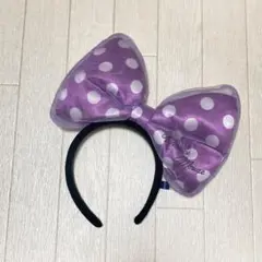【ディズニー】リボン カチューシャ（パープル）
