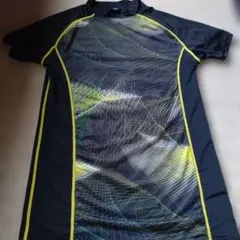 メンズ スポーツ用 Tシャツ ブラック イエロー Mサイズのサムネイル