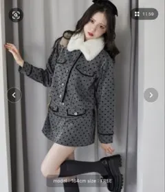 one after another NICE CLAUP ドット柄ワンピース 上