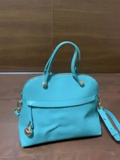 限定値下げ FURLA 2way ショルダーバッグ ターコイズブルー
