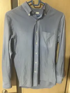 UNIQLO スーパーノンアイロン スリムフィット シャツ M 青