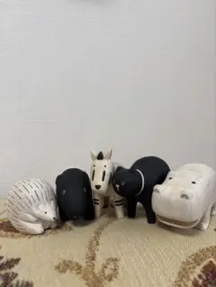 希少】ベルメゾン昭和レトロ 千趣会 ロイヤルペット 動物 木製玩具