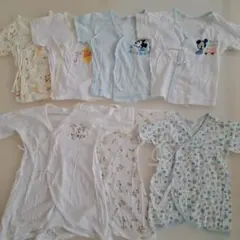 ベビー肌着 7点セット ミッキー プーさん スヌーピー 短・長肌着 コンビ肌着