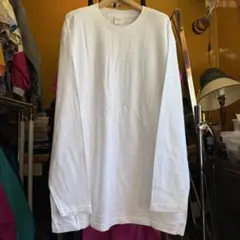 新品未使用品 Printstar XL ホワイト長袖カットソー
