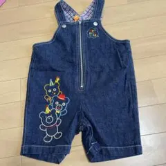 美品ミキハウス デニムオーバーオール 90