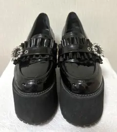 ♡ROJITA リングバックル付エナメルフリルシューズ 38♡のサムネイル