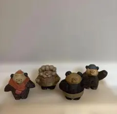 たかはたまさお　木彫り風フィギュアコレクション　4点セット