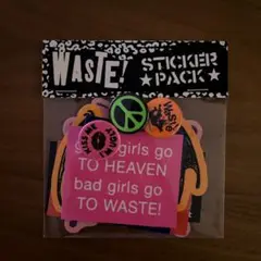 waste 缶バッジ　ステッカー