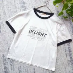 ems エムズエキサイト ✿ リンガー ロゴ Tシャツ Fサイズ 綿100%