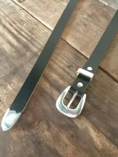 茶芯 ナローベルト 24㎜ オーダー製 ウエスタン スタッズベルト HTC 等