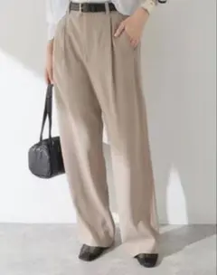 ストライプ ワイドパンツ