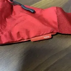 PORTER レッド ショルダーバッグ ウエストポーチ