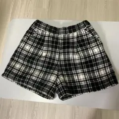 a.v.v ショートパンツ　黒　チェック　130㎝