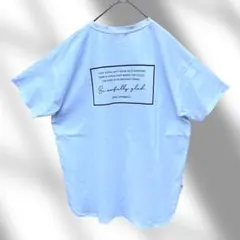 ユニセックス　バックプリントTシャツ　半袖　ホワイト　ビックシルエット