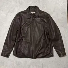 Calvin Klein レザージャケット ブラウン XL