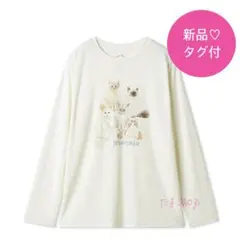 新品タグ付♡ ジェラートピケ キャットワンポイントロンT 猫のサムネイル