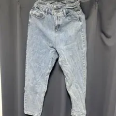 ライトブルーハイウエストデニム Lサイズ相当
