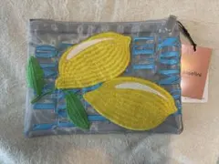 Casselini キャセリーニ チュール 刺繍 ポーチ レモンのサムネイル