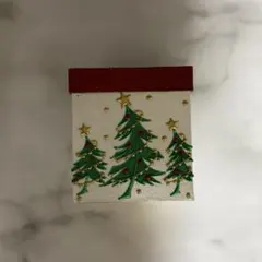 クリスマスツリー柄 ギフトボックス 小物入れ