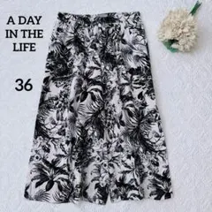 アディインザライフ　ガウチョパンツ　ボタニカル柄　S ユナイテッドアローズ