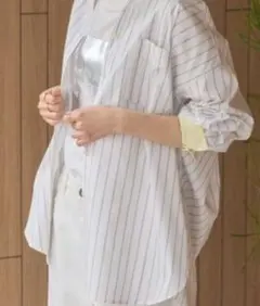 アメリカンホリック イージーケア配色ポイントロングシャツ