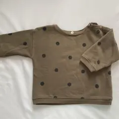 organiczoo オリーブドット スウェット　6-12m