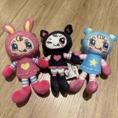 メゾピアノ ジャラジャラストラップ付きマスコット 3種セット ラウンドワン限定