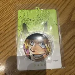ワンピース　サボ　ルフィ　アクリルオブジェ　缶バッジ　特製ホルダー ワンピース サボ ルフィ アクリルオブジェ 缶バッジ 特製