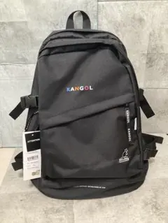 カンゴール バックパック カラフルロゴ リュック 大容量 ブラック