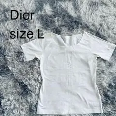【Dior】クリスチャンディオール　刺繍ロゴ Tシャツ 半袖　白　L 096のサムネイル