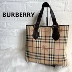 バーバリー ノバチェック シャドーホース トートバッグ ハンドバッグ PVC