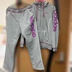 adidas ジャージ上下セット グレー