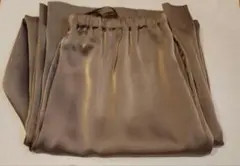 double satin minimal パンツ　36 ブラウンD