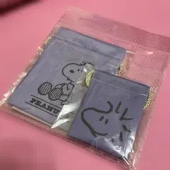 スヌーピー　ウッドストック　ミニ巾着2枚セット　パープル