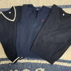 ポロ・ラルフ・ローレン Vネックニット他ベスト 3点セット