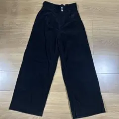 グローバルワーク ジュニア コーデュロイサロペット 160 ブラック　女の子用