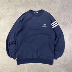 80s adidas デサント製 トレフォイル スウェット ヴィンテージ　M