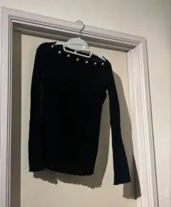 BASERANGE TAV LONGSLEEVE 黒　カットソー　ニットのサムネイル