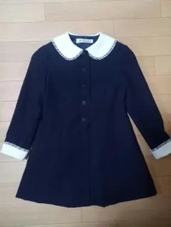 ネイビー ボタン付き ワンピース 125cm