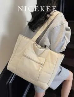 トートバッグ　ベージュのサムネイル