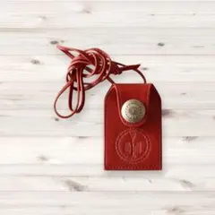 T 美品 blackmeans 御守りケース メンズ レディース レザー レッドのサムネイル