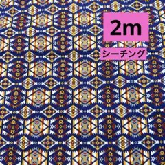 シーチング★オルテガ風★紺　赤系★ラスト2枚