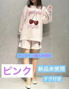 【新品】ジェラートピケ　ベビモコチェリージャガードプルオーバー&ショートパンツ