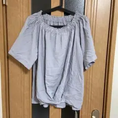 新品タグ付き　ブルー系　カットソー/トップス/ブラウス　4L/大きいサイズ