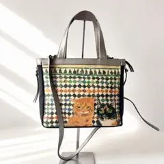 【未使用級】マンハッタナーズ 猫　2WAYトートバッグ　ハンド　ショルダーバッグのサムネイル