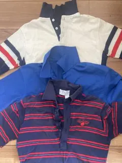 80s USA製 PACIFIC 半袖スウェット ポロシャツ L 青×黄 古着 - メルカリ