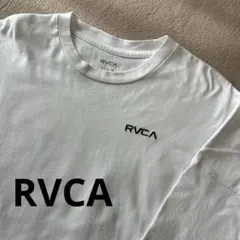 RVCA 長袖 ロンT ヒョウ柄 バックプリント 白 ロゴ