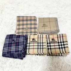 オ*ル様 Burberrys ノバチェック柄 ハンカチ 5枚セット