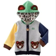 ♡新品タグ付き　ミキハウス　パーカー　プッチー　耳付き　羽織り　上着　お出かけ着