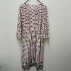 クレージュ　ワンピース　ピンク水玉　40サイズのサムネイル
